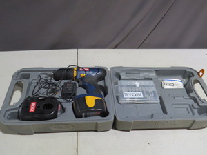 lot 10 image: Ryobi 9.6v Drill Kit