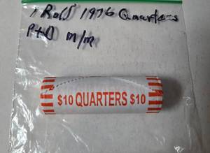lot 37 image: 1 Roll  1976 Quarters P & Ds  - Mint  