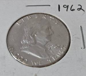 lot 53 image: 1962 Franklin Dollar - Silver