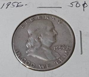 lot 54 image: 1956 Franklin Dollar - Silver