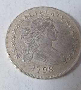 lot 59 image: REPLICA - 1798 Liberty 15 Star Small Eagle Draped Bust  Dollar