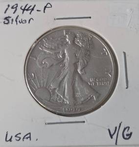 lot 65 image: 1944 P Liberty Half Dollar  -  Silver - VG