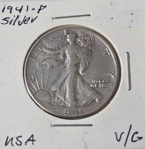 lot 66 image: 1941 P Liberty Half Dollar -  Silver - VG