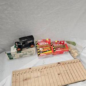 lot 81 image: 1913 Hart Parr Coin Bank and Tonka Power Trucks