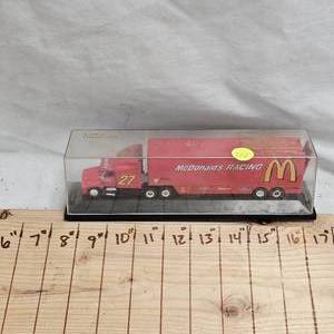 lot 128 image: Racing Champions McDonalds Team Transport Truck, as New