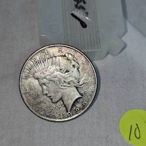 lot 10 image: 1925 Peace Dollar-$1