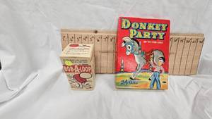 lot 1 image: Bop-A-Loop Game wBox and Donkey Party Game from Late 50s