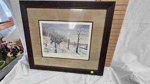 lot 74 image: Les Kouba Headin for the River Bottoms)