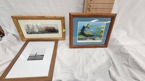 lot 79 image: Lot of three Smaller Pictures- Northern Frog Legs and others