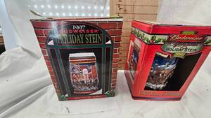 lot 55 image: Pair of Budweiser SteinsMugs as Pictured