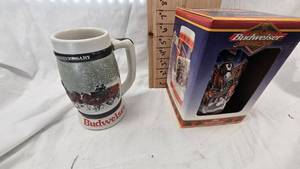 lot 63 image: Pair of Budweiser SteinsMugs as Pictured