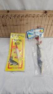 lot 105 image: 2 Bear Creek Fishing Decoys, Like New