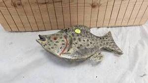 lot 124 image: Fullsize Crappie Decoy, Handcarved