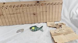 lot 130 image: Original K. Sletten Sub Surface Decoy, As New with Instructions, Willmar, MN