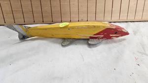 lot 134 image: (2)1950s Early Handcarved Spearing Decoys