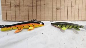 lot 139 image: Pair of As New Carved Spearing Decoys