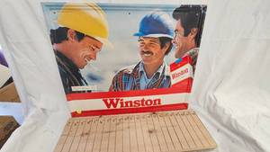 lot 92 image: Winston Cigarette Metal Vintage Sign