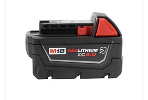 lot 7 image: Milwaukee M18 REDLITHIUM XC 5.0 Extended Capacity Battery BRAND NEW 25 date code Retail 169.00