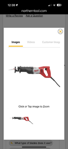 lot 32 image: Milwaukee SAWZALL Reciprocating Saw, 12 Amp, Model# 6519-31 used - works