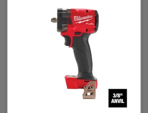 lot 4 image: Milwaukee M18 FUEL Cordless Compact Impact Wrench with Friction Ring, Tool Only, 38in. BRAND NEW. Retail 249.00