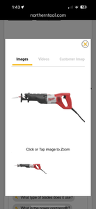 lot 34 image: Used - Milwaukee SAWZALL Reciprocating Saw, 12 Amp, Model# 6519-31