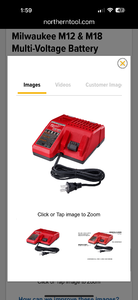 lot 38 image: Milwaukee M12 & M18 Multi-Voltage Battery Charger, Model# 48-59-1812- Brand New -$89 Retail