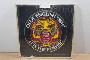 lot 12 image: Vintage Olde English 800 Tiger Beer Sign