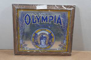 lot 15 image: Vintage Olympia Beer Bar Mirror Sign