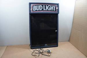 lot 23 image: Budweiser Beer Lighted Dry Erase Bar Sign