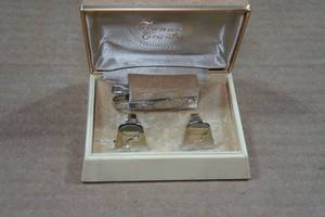 lot 51 image: Sterling Silver Cufflinks and Tie Clip
