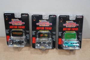 lot 154 image: Racing Champions Mint Motor Trend Die Casts - Chevy Bel Air, Impala, Nomad