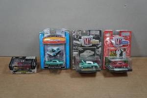 lot 169 image: Assorted Die Casts - Studebaker Tow Truck, Dodge Coronet, Desoto Fireflite