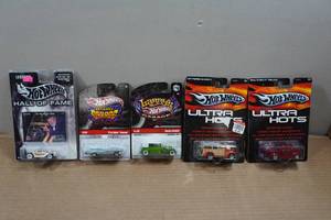 lot 179 image: Hot Wheels - Le Sabre, Packard, Ford Woody, Chevy Truck