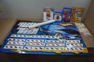 lot 194 image: Hot Wheels Poster, Coloring Book, Playing Cards and Stickers