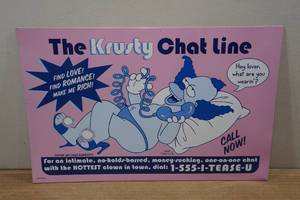 lot 211 image: Simpsons Krusty the Clown Metal Sign
