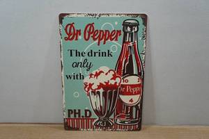 lot 213 image: Vintage Style Metal Sign - Dr Pepper