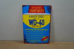 lot 214 image: Vintage Style Metal Sign - WD-40