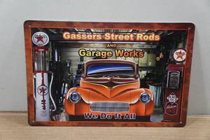 lot 216 image: Vintage Style Metal Sign - Texaco