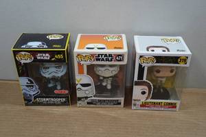 lot 230 image: 3 Funko Pop Star Wars Bobble-Head Figurines
