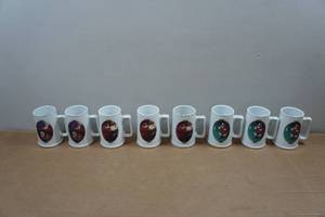 lot 309 image: 8 1996 Coca-Cola Christmas Collectors Mugs