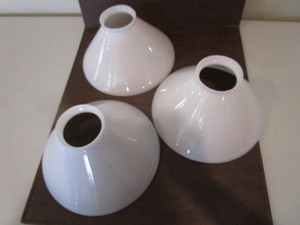 lot 31 image: Milk Glass Lamp Shades, Vintage