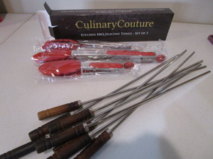 lot 63 image: Silicone Tongs, Skewers