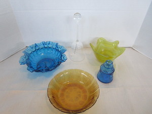 lot 133 image: Fenton & Art Bowls, Bitters Bottle