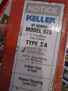 lot 190 image: Keller 8Ft Step Ladder