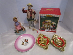 lot 195 image: Lighted House, Figures, Plaques