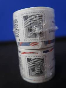 lot 33 image: 2 UNOPENED ROLLS OF FOREVER STAMPS