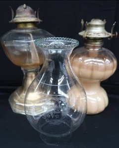 lot 5D image: ANTIQUE OIL LAMPS