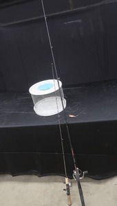 lot 59 image: FISHING RODS  ROUND MINNOW CAGE