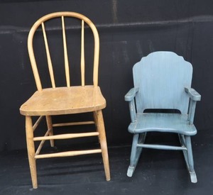 lot 66 image: HARD WOOD CHAIRS