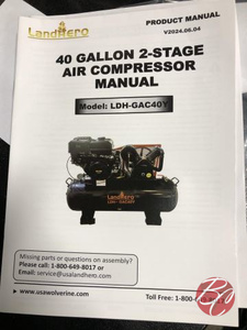 lot 320 image: LandHero LDH-GAC40Y 40-Gallon 2-Stage Air